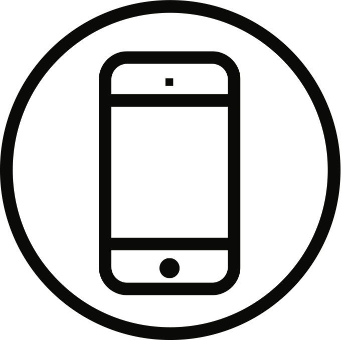 Mobiele telefoon zwart
